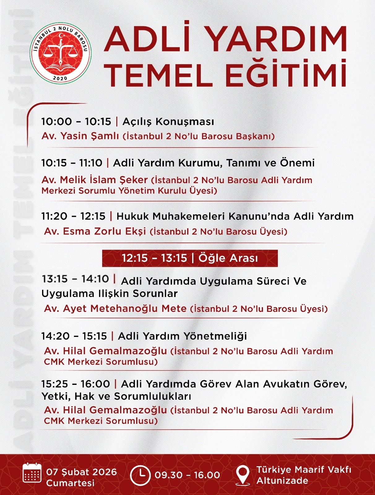 ADLİ YARDIM TEMEL EĞİTİMİ
