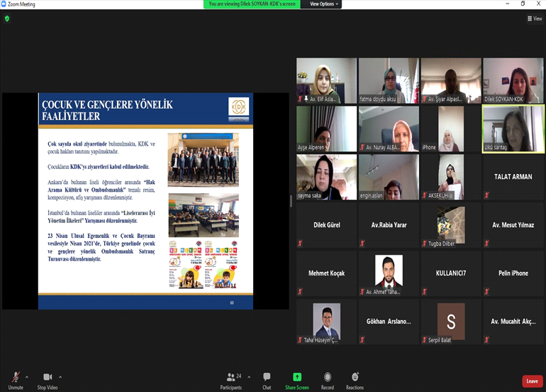 ÇOCUK HAKLARI KOMİSYONU İLE KAMU DENETÇİLİĞİ KURUMU TOPLANTI GERÇEKLEŞTİRDİ