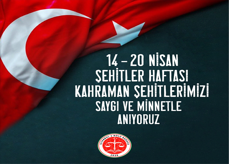 ŞEHİTLERİMİZİ SAYGI VE MİNNETLE ANIYORUZ