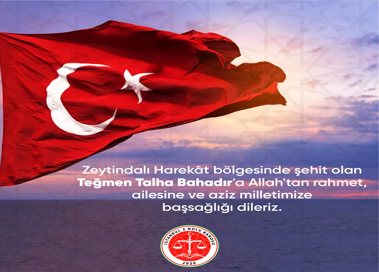 ŞEHİDİMİZİ RAHMETLE ANIYORUZ