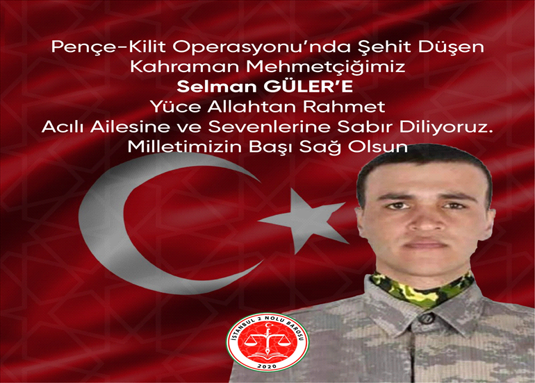 ŞEHİDİMİZİ RAHMETLE ANIYORUZ