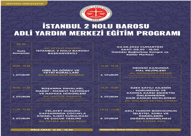 ADLİ YARDIM EĞİTİM PROGRAMI BAŞLIYOR