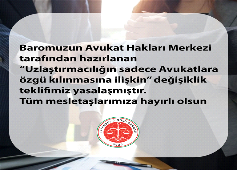 TEKLİFİMİZ YASALAŞTI