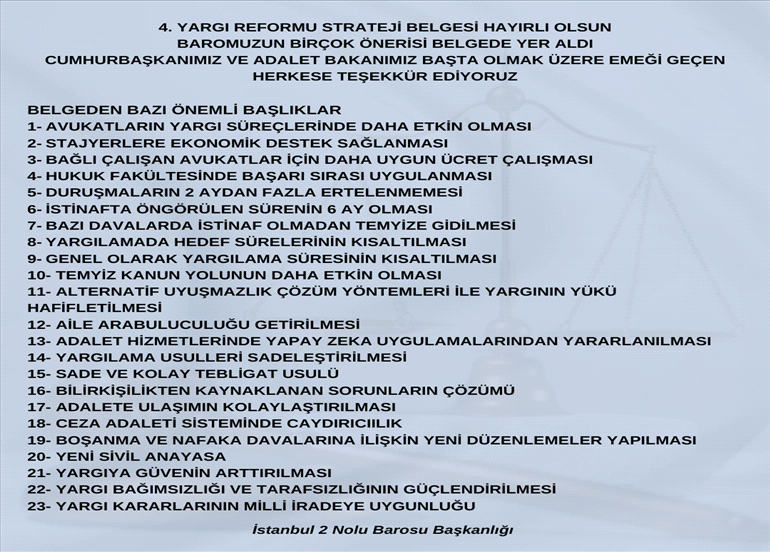 4. YARGI REFORMU STRATEJİ BELGESİ
