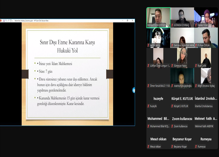 YABANCILAR HUKUKU KONULU EĞİTİMİMİZ GERÇEKLEŞTİRİLDİ 