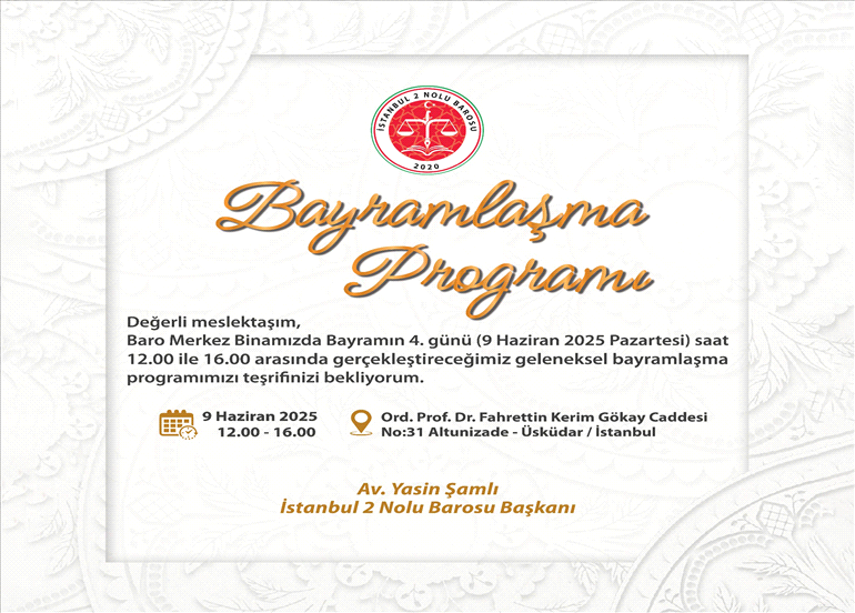 BAYRAMLAŞMA PROGRAMI