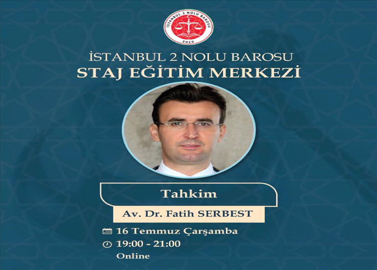 STAJ EĞİTİM MERKEZİNİN DÜZENLEDİĞİ EĞİTİME DAVET