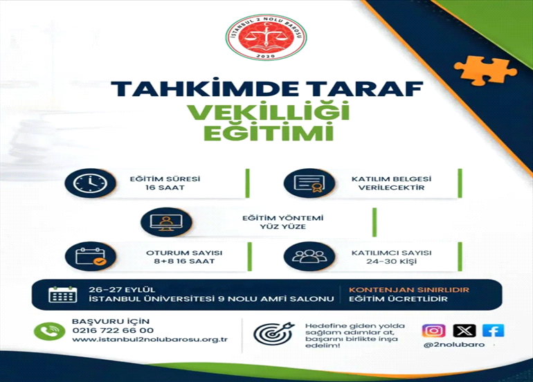 Tahkimde Taraf Vekilliği Eğitimi